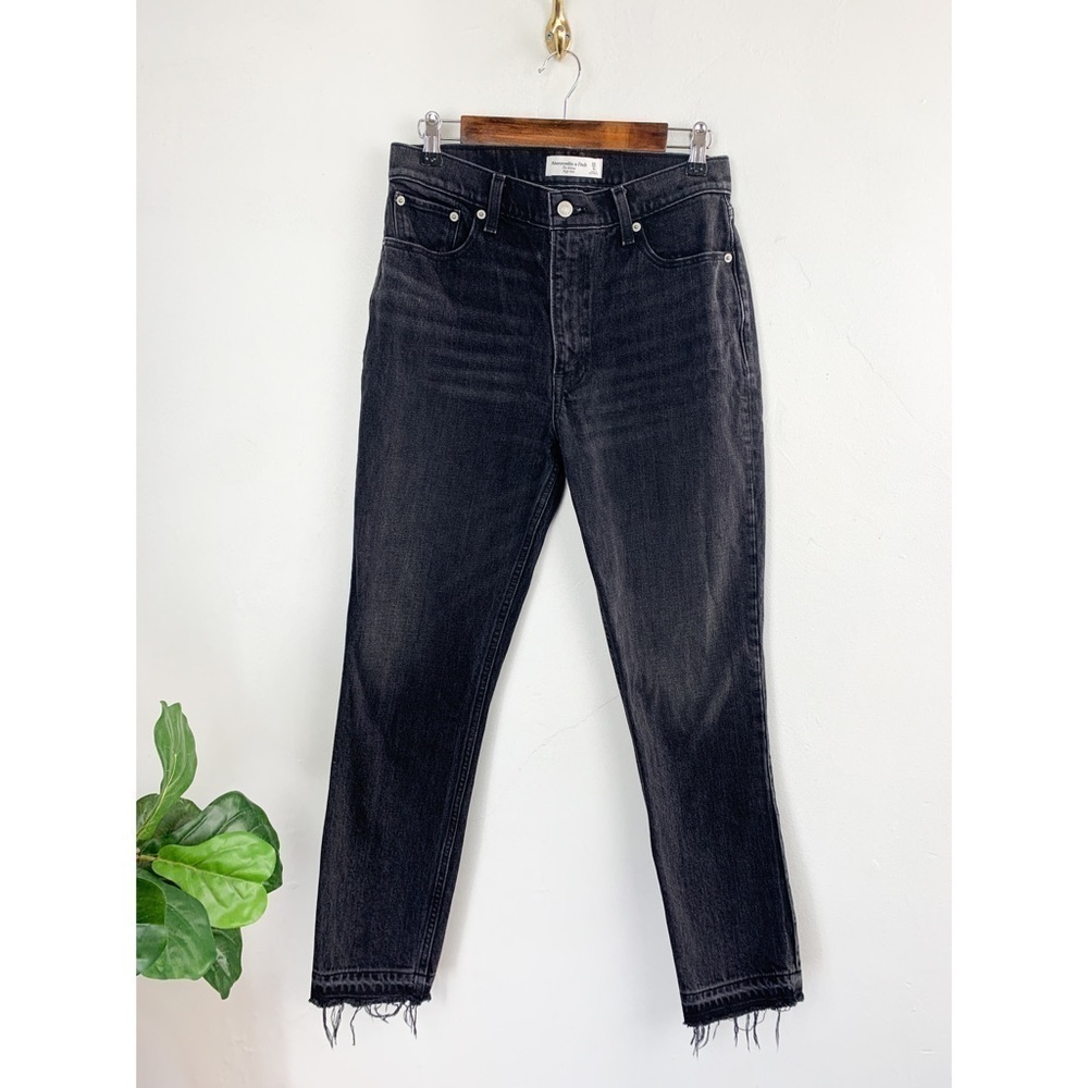 Abercrombie & Fitch The Skinny High Waisted Black Jeans Sz 28/6